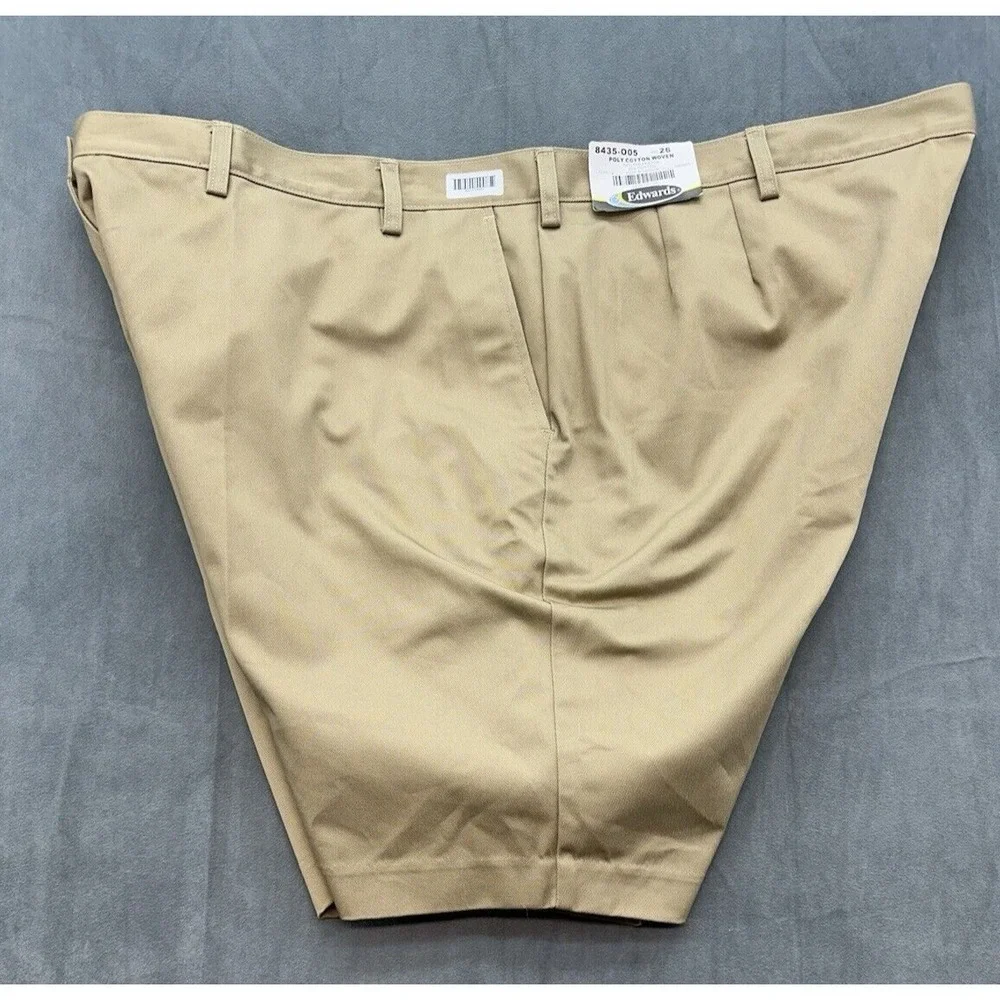 NEW Edwards Khaki Casual Shorts Uniform Womens Size 26 Pockets Pleated